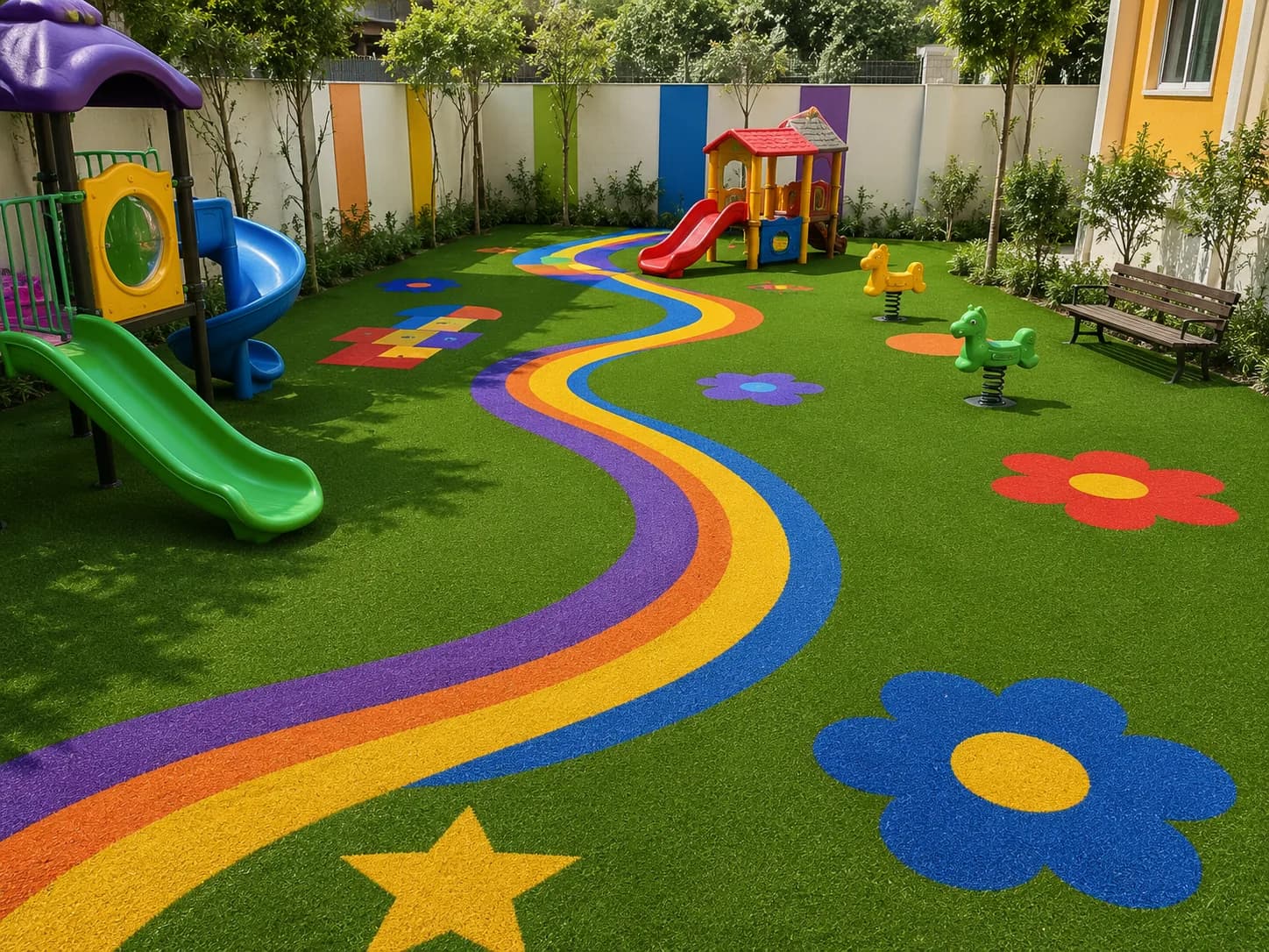 İzmir Anaokulu Çocuk Parkı Çimi