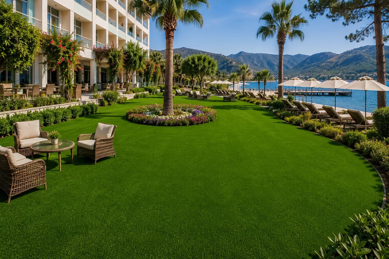 Marmaris Otel Bahçe Çim Halı